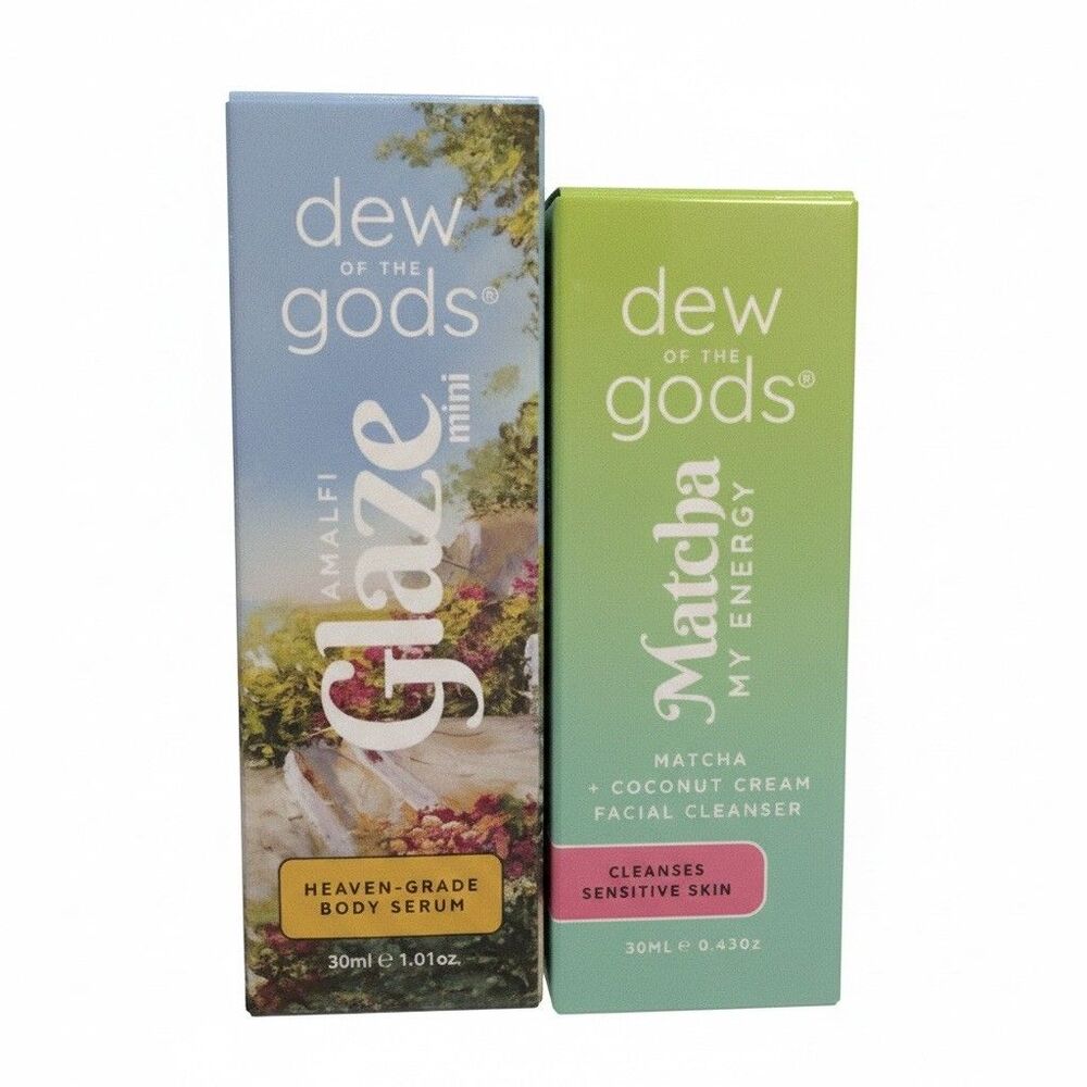 DEW OF THE GODS Amalfi Glaze Heavens Grade Body Serum & Facial Cleanser Travel